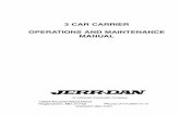 3 CAR CARRIER OPERATIONS AND MAINTENANCE MANUAL … · 3 CAR CARRIER OPERATIONS AND MAINTENANCE MANUAL 13224 Fountainhead Plaza Hagerstown, MD 21742 Phone (717) 597-7111