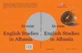 1.1 in Albania esse Volume 1.1.pdf · translation studies and language teaching by scholars working in Albania ... Charles Moseley Where the Devil Did He Learn Our Language? 7 ...