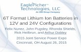 6T Format Lithium Ion Batteries in 12V and 24V … Format Lithium Ion Batteries in 12V and 24V Configurations Felix Nunez, John Pugsley, Rhonda Shields, Rick Heilbrun, and Arthur Dobley