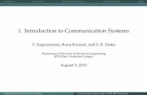 1. Introduction to Communication Systems - Arraytool · IntroductionCourse PlanTextbooks and ReferencesEvaluation SchemeNotes 1. Introduction to Communication Systems Y. Yoganandam,