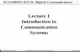 Lecture 1 Introduction to Communication Systemsfaculty.weber.edu/snaik/ECE4900_ECE6420/01Lec01_Intro.pdfLecture 1 Introduction to Communication Systems 2 ECE4900/ECE6720 Digital Communications