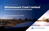 Whitehaven Coal Limited - Home - Australian Securities …€¦ ·  · 2017-02-16GRAEME RIGG IS A FULL TIME EMPLOYEE OF RUNGEPINCOCKMINARCO LTD. ... Unit cost $56/t ... Gunnedah