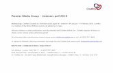 Premier Media Group Listeners poll 2018 Media Group – Listeners poll 2018 Methodology: ComRes surveyed 8,159 British adults aged 18+ between 19th January – 1st February 2018. ComRes