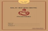 MALAY HERITAGE CENTREmalayheritage.org.sg/en/~/media/mhc/documents/qtrlyprog...Lagu-Lagu Kita – Malay Children Song Appreciation Workshop 17 November 2.00 to 3.00pm Library@Esplanade