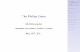 The Phillips Curve - Zentraler Informatikdienst » …homepage.univie.ac.at/christina.zauner/Phillips Curve.pdfThe Phillips Curve Christina Zauner Introduction Derivation of the Phillips