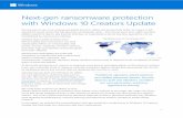 Next-gen ransomware protection with Windows 10 …€¦ · Next-gen ransomware protection with Windows 10 Creators Update ... signature-based solutions ... The task was to determine