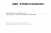 B&K 875B Manual - TestEquity Manual MANUAL DE INSTRUCCIÓNES Model 875B Digital LCR Meter Medidor Digital LCR Modelo 875B TABLE OF CONTENTS ONE: INTRODUCTION 1.1 Inspection 1.2 Included