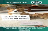 STAINMASTER® PetProtect Carpet - Lowe's · STAINMASTER® PetProtect™ carpet helps keep moisture and spills from soaking through the cushion and into the subfloor, allowing thorough