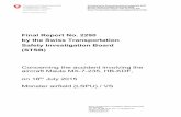 Final Report No. 2290 by the Swiss Transportation Safety ... · from the aircraft accident investigation. ... The aircraft flight manual ... The go-around procedure is not described