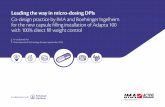 Leading the way in micro-dosing DPIs - IMA collaboration with Leading the way in micro-dosing DPIs Co-design practice by IMA and Boehringer Ingelheim for the new capsule filling installation