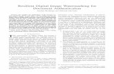 Resilient Digital Image Watermarking for Document ...jblackledge/books_papers_and_reports/Papers... · Resilient Digital Image Watermarking for Document Authentication Jonathan Blackledge