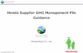 Honda Supplier GHG Management File Guidance · Honda Supplier GHG Management File Guidance ... Reference：Relevance with WRI GHG protocol Scope 1 Scope 2 Scope 3 ... Environmental