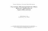 System Management Bus BIOS Interface Specification · SMBus Installation Check 27 ... System Management Bus BIOS Interface Specification ... • Advanced Power Management BIOS Interface