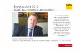 Expectations 2013: ADAC (automobile association) · Expectations 2013: ADAC (automobile association) ... promettente e c’è di tutto: mare, montagna, ... serie “Don Camillo”.