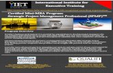 Certified Mini-MBA Strategic Project Management ...iiet.us/...Mini-MBA-Strategic-Project-Management-Professional-SPMP... · 333 333 3 Contact iIET +1(818)294-3634 Email: Info@iIET.us