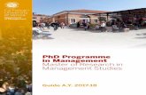 PhD Programme in Management Master of Research in ... · Department of Management PhD Programme in Management Master of Research in Management Studies Guide A.Y. 2017-18