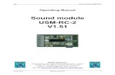 Sound module USM-RC-2 V1 - BEIER-Electronic · Introduction The sound module USM-RC-2 is the successor of our popular USM-RC sound and light module with improved and extended functions