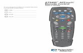 AT8400 AllTouch Remote Control User’s Guide In This Guide Welcome to the Ultimate Control Experience! 3 How Does a Universal Remote Control Work? 3 Where Do I Start ...