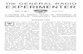 The GENERAL RADIO EXPERIMENTER - aef.se · A REVIEW OF TWENTY YEARS OF PROGRESS IN COMMUNICATION ... X—No. 1 3 prevented any standardization on such a basis ... ment of the TYPE