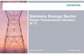 Power Transmission Division (E T) - w5.siemens.com · Power Transmission Division (E T) ... Gas-Insulated Switchgear and Substations ... High-voltage gas-insulated switchgear –