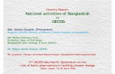 Country Report: National activities of Bangladesh ·  · 2014-12-13Country Report: National activities of Bangladesh on GEOSS Md. Abdul Quadir, ... Disaster Management Bureau (DMB),