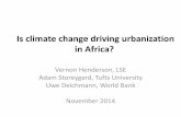Is climate change driving urbanization in Africa? - World … · Is climate change driving urbanization in Africa? ... L L L N tN S M U U. Framework continued ... Notes: Each column