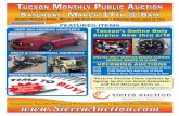 T M P A sATurdAy, MArch 17Th @ 8AM - sierraauction.com · Tucson MonThly Public AucTion 3911 N. Highway Dr. • Tucson, Arizona 85705 • 520.882.0111 sATurdAy, MArch 17Th @ 8AM Auction