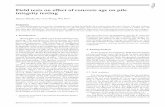 Field tests on effect of concrete age on pile integrity testing ·  · 2014-01-16Field tests on effect of concrete age on pile integrity testing Johann Brückl, Xue-Tao Wang, ...