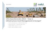 Infra Questionnaire 2012 – how is Infrastructure Cost ...€¦ · Infrastructure Cost Management in Europe? ... • 2008-2009 original survey ... – ICE CESMM3 Carbon & Price Book,