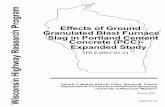 Effects of Ground Granulated Blast Furnace Slag in ...wisconsindot.gov/documents2/research/05-01slagexpanded-fr1.pdfWISCONSIN HIGHWAY RESEARCH PROGRAM #0092-05-01 Effects of Ground