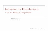 Inference for Distributionsnielsen/soci708/mod7/soci708mod7.pdfInference for Distributions ... Inference for the mean of a population ... Probability is the probability associated