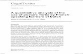 A quantitative analysis of the use of posture verbs by … Revue de l’Association française de linguistique cognitive Volume 8 | 2012 A quantitative analysis of the use of posture