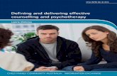 Defining and delivering effective counselling and ... · Defining and delivering effective counselling and psychotherapy | 3 Counselling and psychotherapy in a contemporary context: