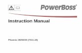 Instruction Manual - PowerBosspowerboss.com/pimanuals/walk-behind-scrubbers/phoenix-3330/88-1… · The scrubber is for attachment to the ... 33 is a vacuum srubbing machine for wet