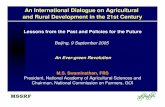 An International Dialogue on Agricultural and Rural ... Ever-green Revolution M.S. Swaminathan, FRS President, National Academy of Agricultural Sciences and Chairman, National Commission