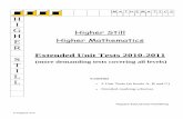 Higher Extended Unit Tests 2010-11© Pegasys 2010 DINGWALL ACADEMY 2. 4. MATHEMATICS Higher Grade Extended Unit Test - UNIT 1 Time allowed - 50 minutes Read Carefully 1. …