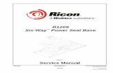 R1209 Six- Way Power Seat Base - Ricon Corp · he RICON R1209 Six-Way® Power Seat Base facilitates the transfer from a wheelchair to an ... Vapor Ricon Europe Ltd. ... Batteries