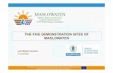 UPM MASLOWATEN The 5 demonstration sites of … 5 demonstration sites of... · ALENTEJO PORTUGAL –heradeSao Bernabé140 kWp Partial substitution of diesel‐motor pump for constant