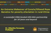 Dr. Dilantha Fernando Professor - Ontario Institute for …€¦ ·  · 2014-09-02Dr. Dilantha Fernando ... recognized institutes in canola/rapeseed research –Huazhong Agricultural