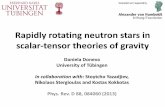 Rotating neutron stars in scalar-tensor theories of … rotating neutron stars in scalar-tensor theories of gravity Daniela Doneva University of Tübingen In collaboration with: Stoytcho