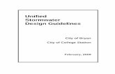 Unified Stormwater Design Guidelines - BCS United€¦ ·  · 2015-06-23Detention Systems 17 2. ... Unified Stormwater Design Guidelines ... Hydraulic Design A. Street Drainage 1