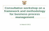 Consultative workshop on a framework and methodology for business process management€¦ ·  · 2011-04-12framework and methodology for business process management ... also linked