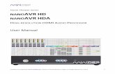 Home Theater Series AVR HD AVR HDA - miniDSP HD... · Home Theater Series NANOAVR HD ... 1.5 Update for Home Theater series 28 August 2014 1.6 Added ... manual and other technical