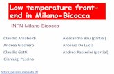 Low temperature front- end in Milano-Bicocca Mee 15 Apr 2010... · Low temperature front-end in Milano-Bicocca ... at cold + second stage at room Detector ... in particular when Low