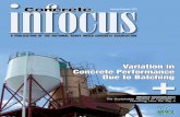 Concrete January/February 2012 infocus · Accuracy of Plant Batching ASTM C94-115 states that scales shall be ... dollars from a fairly new concrete plant pro - ducing approximately