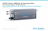 AJA LUT-box manual v2.2 Mini-Converter v2.2 8  Chapter 2: Operation DIP Switch Settings Eight DIP switches are located on the bottom of the unit. The default shipping position