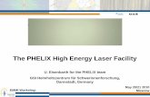 The PHELIX High Energy Laser Facility - ihed.ras.ru€¦ · The PHELIX High Energy Laser Facility. Overview. Switch Yard ... 300 400 500 600 700 800 900 1000 ... – An internal beamtime