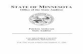 STATE OF MINNESOTA - auditor.state.mn.us OF MINNESOTA Office of the State Auditor Patricia Anderson State Auditor LAC QUI PARLE COUNTY MADISON, MINNESOTA …