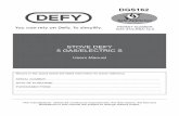 STOVE DEFY 5 GAS/ELECTRIC S … · STOVE DEFY 5 GAS/ELECTRIC S Users Manual The manufacturer strives for continuous improvement. For this reason, ... 4026 SOUTH AFRICA Important: