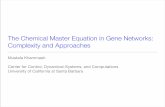 The Chemical Master Equation in Gene Networks: Complexity ...murray/wiki/images/d/d9/Khammash... · The Chemical Master Equation in Gene Networks: Complexity and Approaches Mustafa